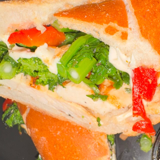 Grilled Chicken Hero with Broccoli.