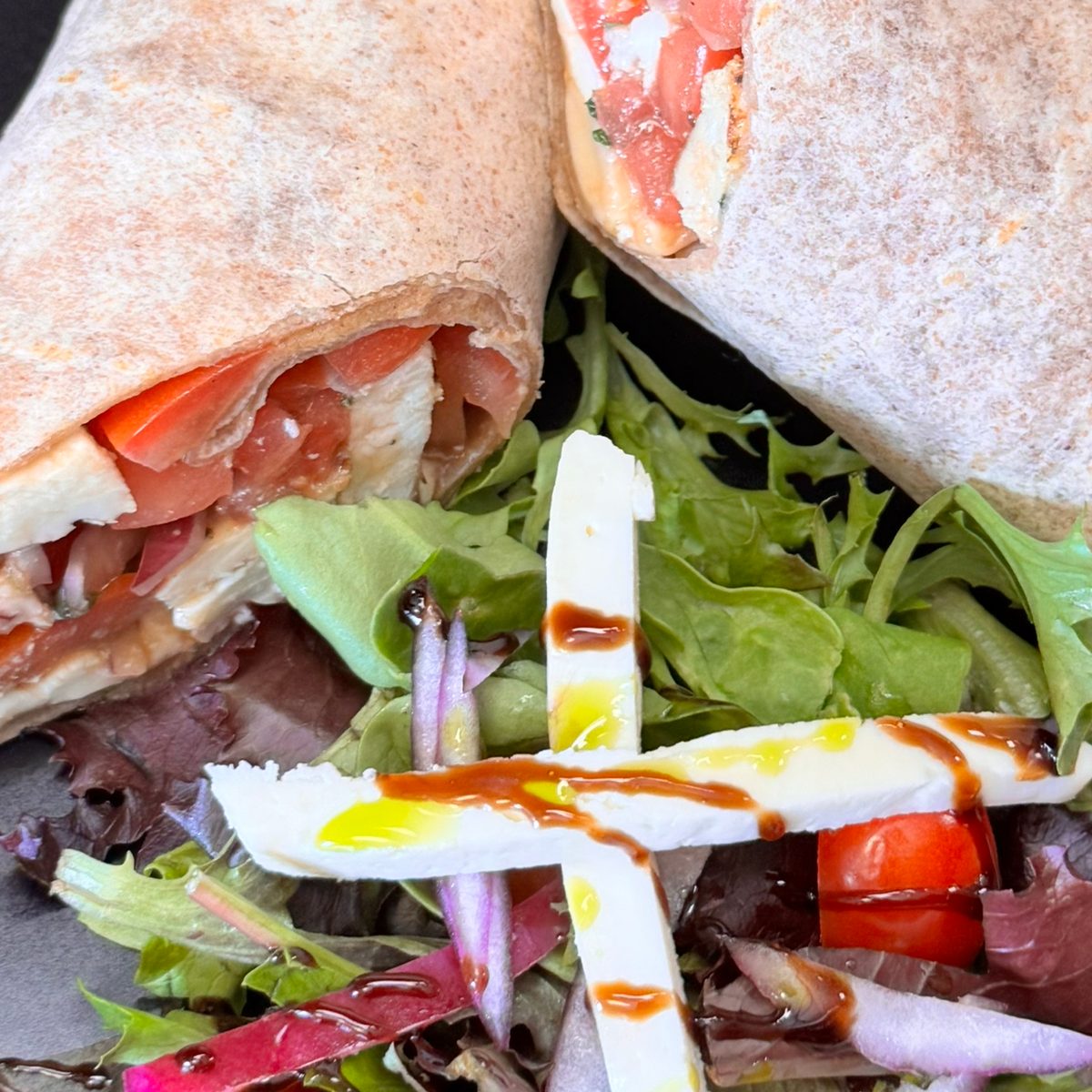Grilled Chicken Bruschetta Wrap