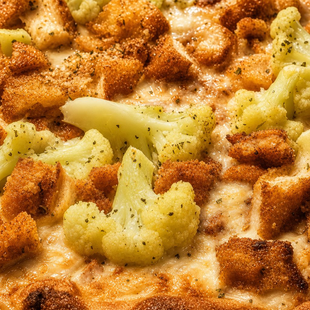 Chicken & Broccoli Pizza.