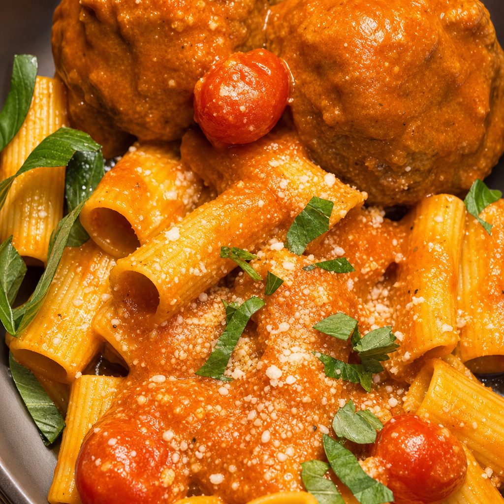 Meatballs or Sausage Pasta.