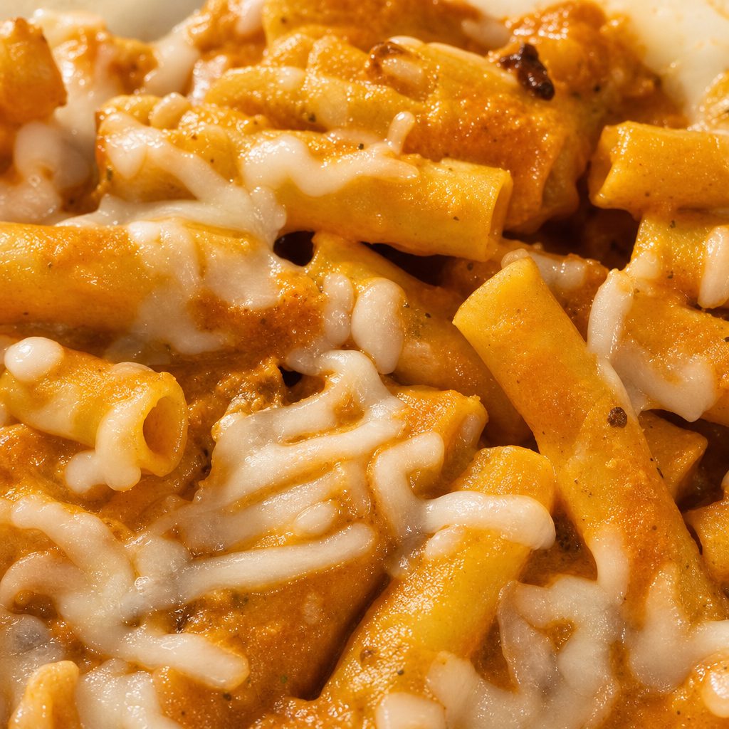 Baked Ziti Pizza.