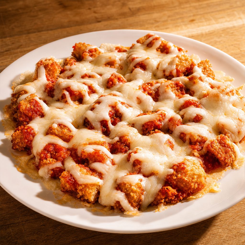 Chicken Parmigiana Pizza.