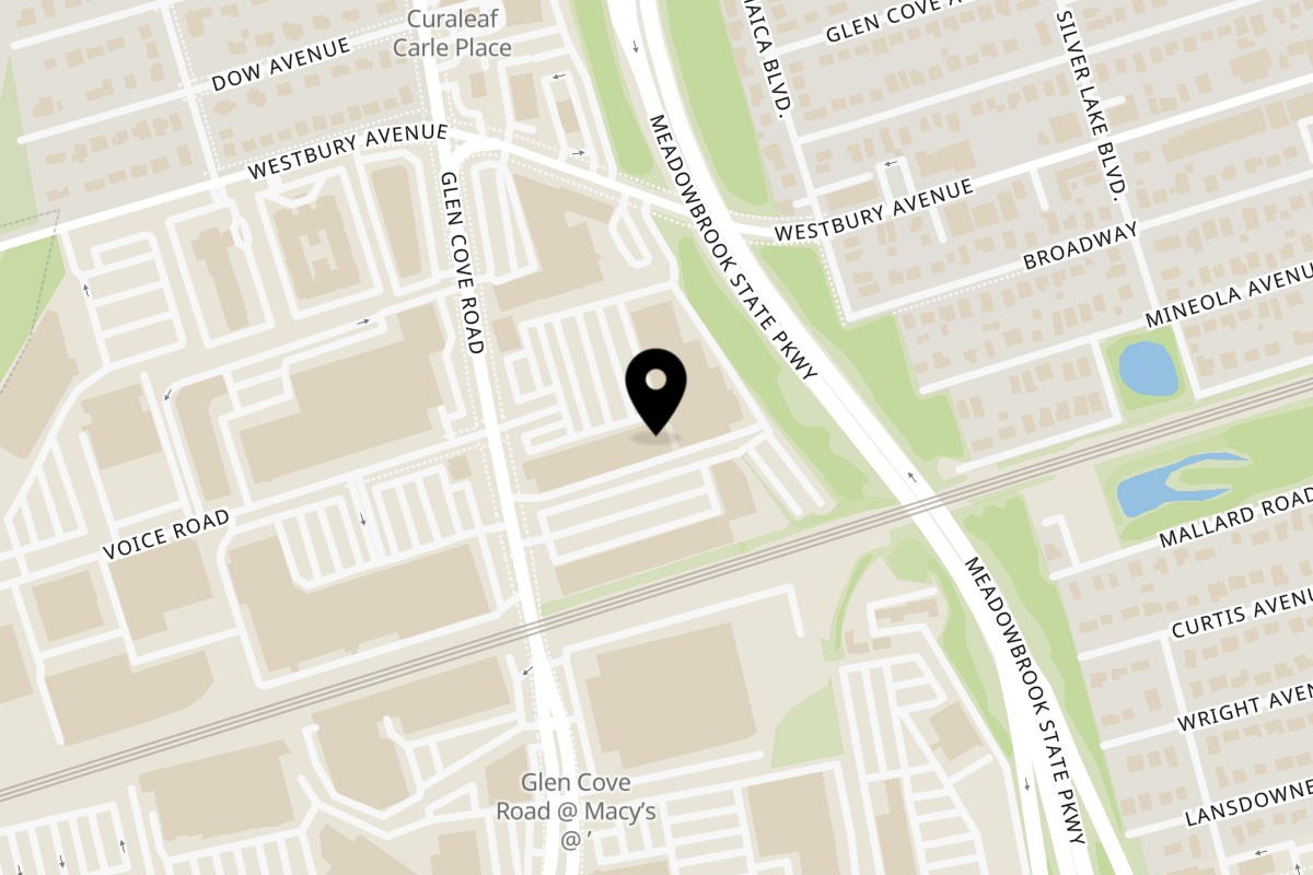 Map showing the location of Angelo's Pizzeria and Ristorante on 215 Glen Cove Road in Carle Place